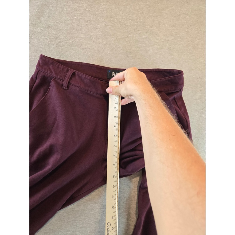 Paige Stafford Trousers Mens 32 Shaded Currant Burgundy Slim Stretch Chino Pants - Picture 10 of 11